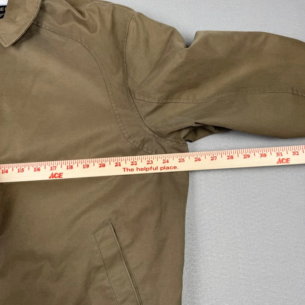 Dockers Mens Harrington Jacket Large Khaki Tan Quilt Lined Full‎ Zip GrandpaCore - Picture 8 of 9
